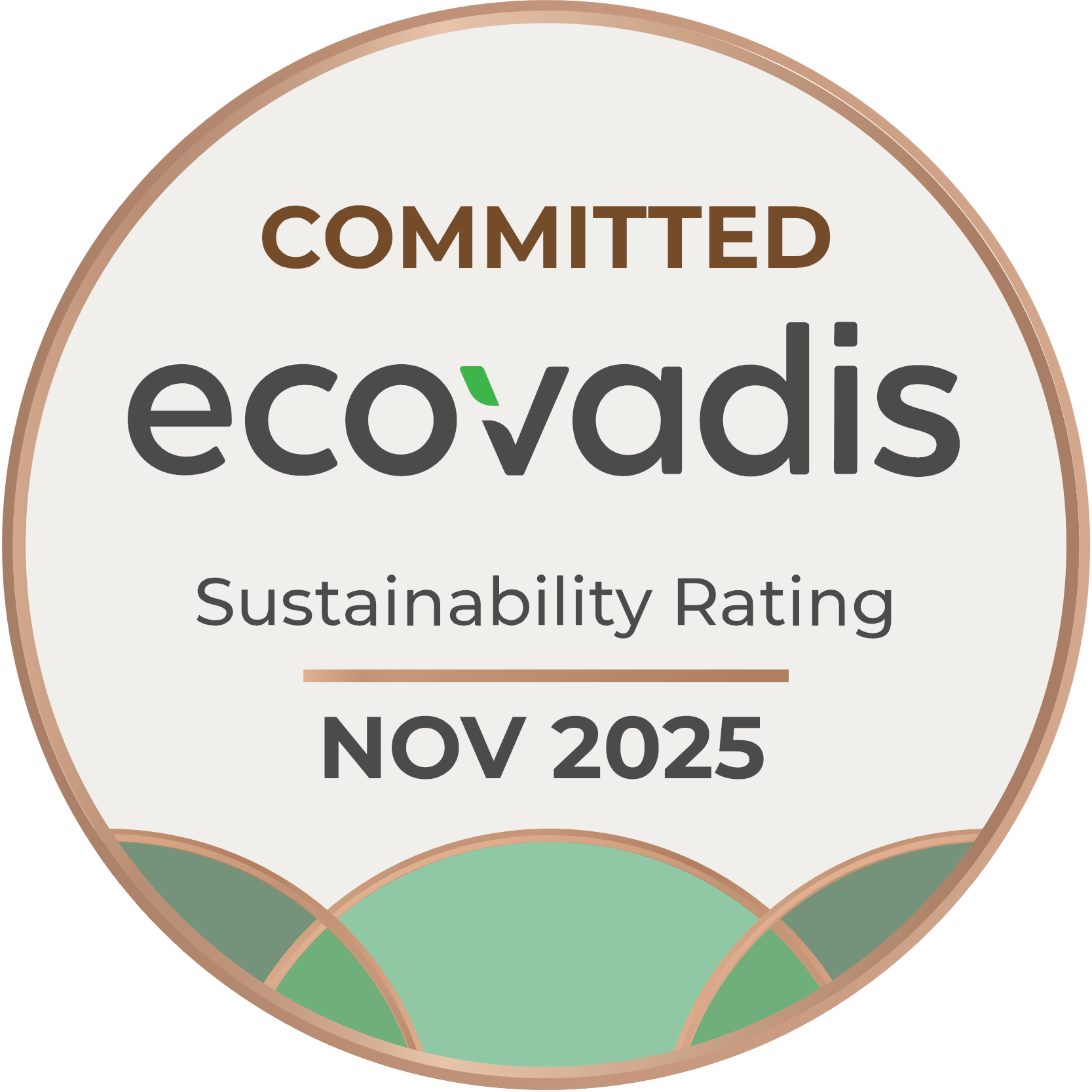 EcoVadis Committed Sustainability Rating - November 2025
