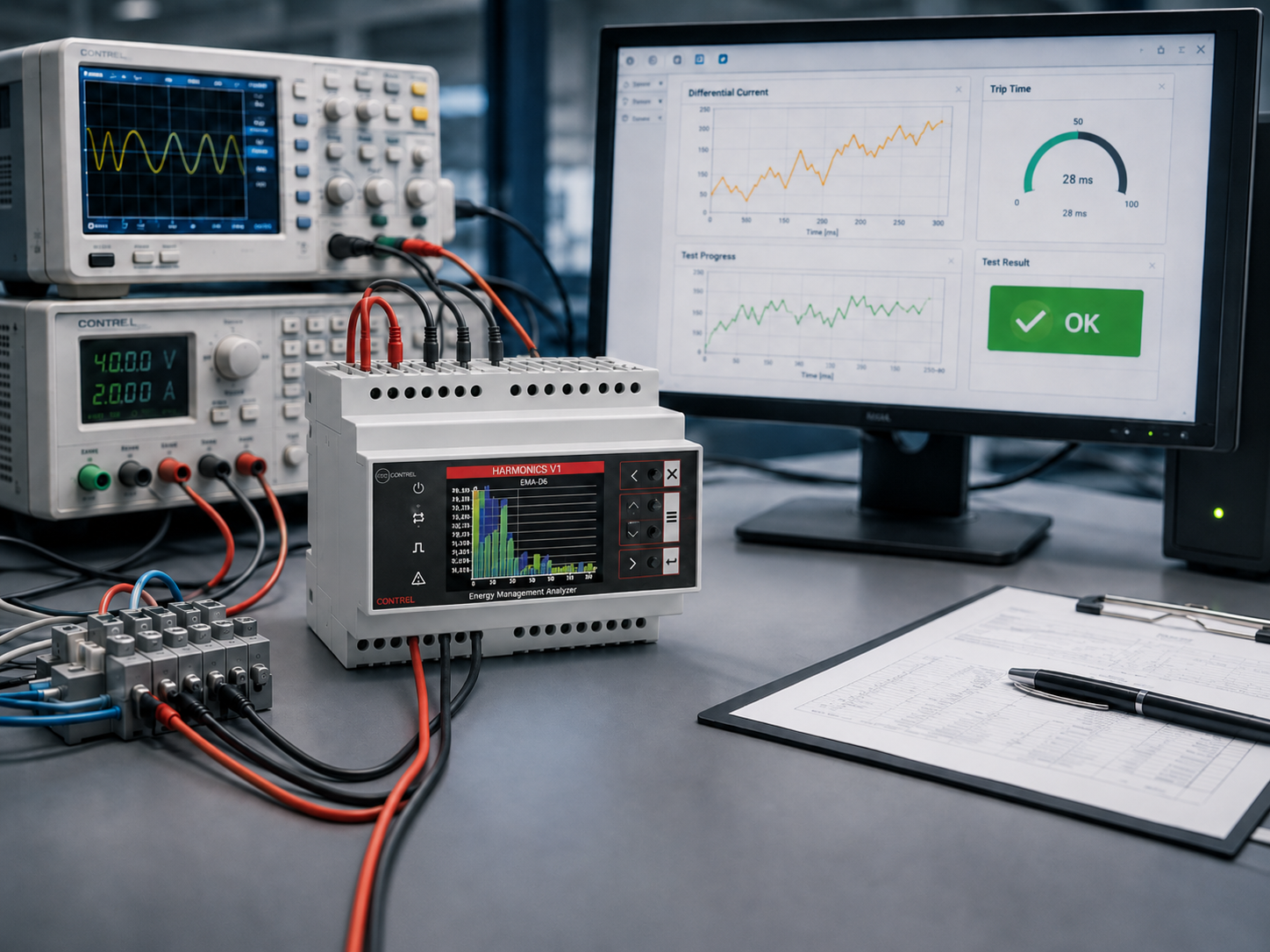 Contrel testing and validation of measurement instruments and protection relays